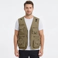 thumbnail image 1 of Youthup Men's Lightweight V-Neck Utility Vest with 13 Pockets - Zippered Casual Sleeveless Jacket for Outdoor Sports, Travel, Hiking (Polyester, Seasonless Layering), 1 of 16