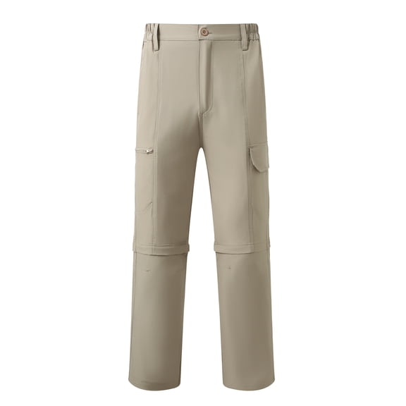 Youthup Men's Quick-Dry Convertible Pants - 5-Pocket Zip-Off Cargo Shorts for Hiking & Outdoor Activities