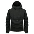 thumbnail image 1 of Youthup Men's Solid Color Breathable Hooded Jacket - Loose Fit Zip-Up Casual Outerwear, 1 of 11
