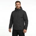 thumbnail image 1 of Youthup Men's Solid Color Water-Resistant Hooded Jacket - Breathable All-Season Raincoat with Moisture Wicking for Outdoor Activities, 1 of 9