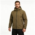 thumbnail image 1 of Youthup Men's Solid Color Water-Resistant Hooded Jacket - Breathable All-Season Raincoat with Moisture Wicking for Outdoor Activities, 1 of 5
