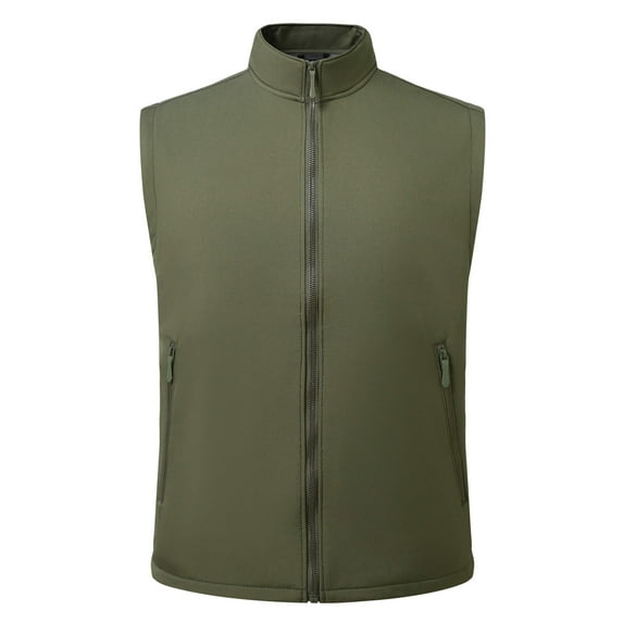 Youthup Men's Sporty Solid Color Vest, Water-Resistant Warm Windproof Fall Winter Vest for Hiking Camping Travel