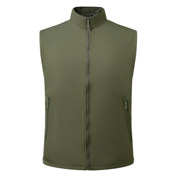 Youthup Men's Sporty Solid Color Vest, Water-Resistant Warm Windproof Fall Winter Vest for Hiking Camping Travel