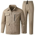 thumbnail image 1 of Youthup Men's Twill Cotton Summer Workwear Set, Durable 9-Pocket Shirt & Pants, Moisture-Wicking & Anti-Wrinkle Outfit, 1 of 10