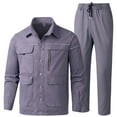 thumbnail image 1 of Youthup Men's Twill Cotton Summer Workwear Set, Durable 9-Pocket Shirt & Pants, Moisture-Wicking & Anti-Wrinkle Outfit, 1 of 10