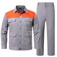 thumbnail image 1 of Youthup Men's Twill Cotton Summer Workwear Set, Durable 9-Pocket Work Shirt & Pants, Moisture-Wicking & Anti-Wrinkle Daily Outfit, 1 of 12