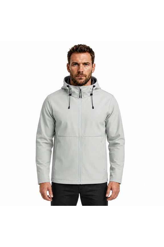 Men's Water-Resistant Hooded Windbreaker Jacket - Lightweight Breathable Outerwear for Hiking & Urban Commuting | Spring/Fall
