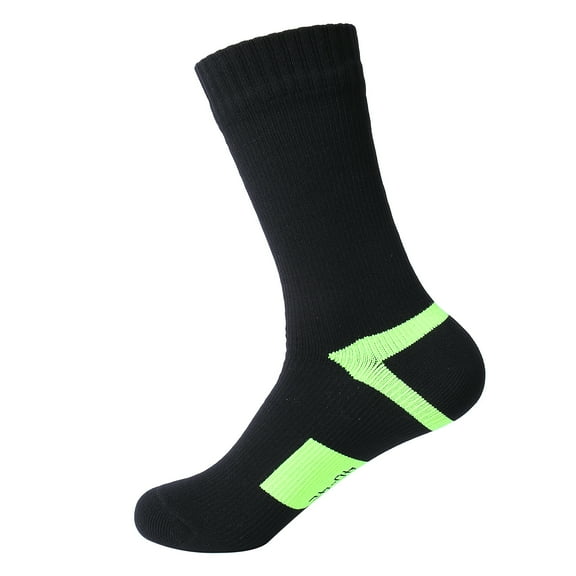 Youthup Men's Waterproof Colorblock Mid-Calf Athletic Socks, 200N Knit Sweat-Wicking Blister-Resistant Socks for Mountain Sports
