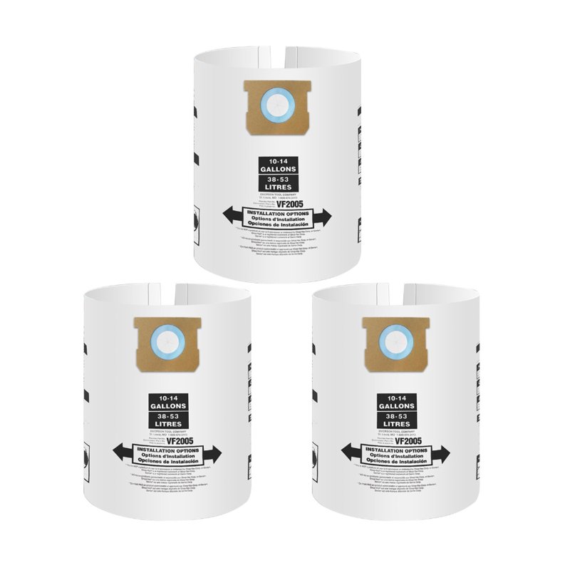 Youthyao 10-14 Gallon Vacuum Paper Filter Bags High Efficiency Filtration Vacuum Bags Replace Part 90662, 90672