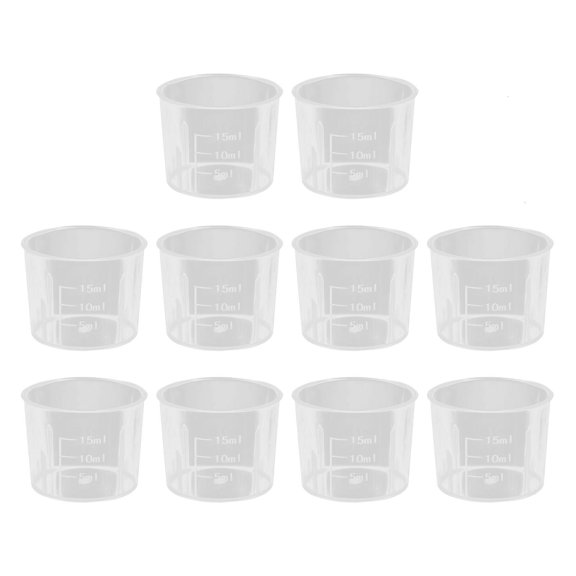 Youthyao 10Pcs Measuring Cup with Scale Clear Measuring Cups Lab Graduated Beakers Mixing Cup for Kitchen Baking Lab Measure Tool