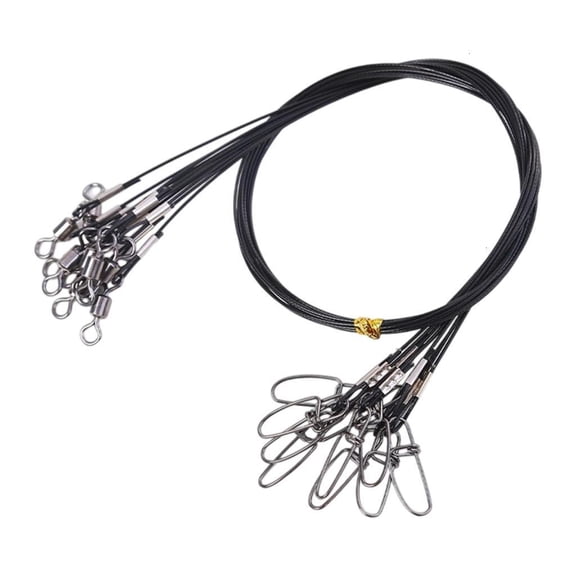 Youthyao 10pcs High Strength Fishing Wire Leader Line Stainless Leaders Rigs for Lures Baits Hooks