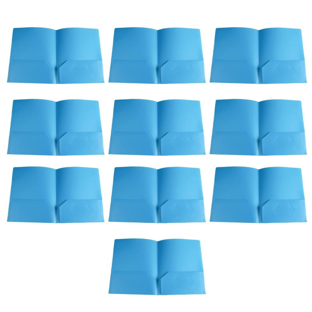Youthyao 10x/Set Two Pocket Folders Letter Size Document Folder with Two Pockets Presentation Folder Document Pockets