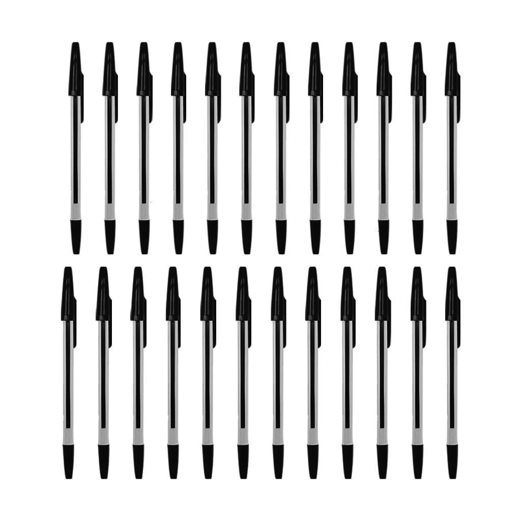 Youthyao 12/24/50/100Pcs Ballpoint Pen with Refills, Writing Pen Stationery Supply, Blue/Black/Redness Inks