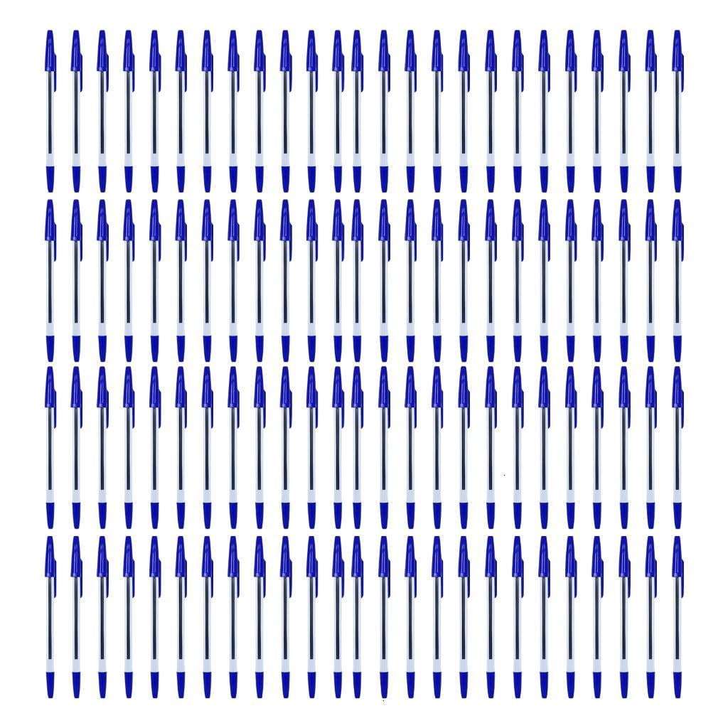 Youthyao 12/24/50/100Pcs Ballpoint Pen with Refills, Writing Pen Stationery Supply, Blue/Black/Redness Inks