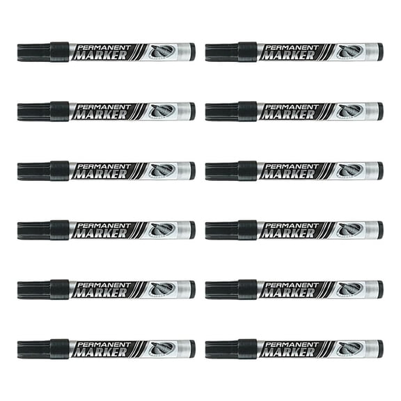 Youthyao 12Pcs Heavy Duty Oil Based Markers Water Permanent Marker 0.7mm Tip For Industrial Packaging Disc Labeling