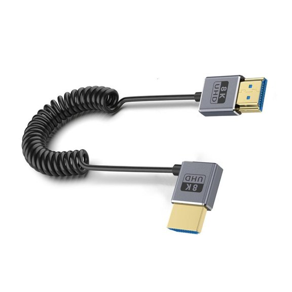 Youthyao 2.1 Version Coiled Video Cord 8K@60Hz Extension Cable 48Gbps for 1080p Video Streaming Line Extension Line