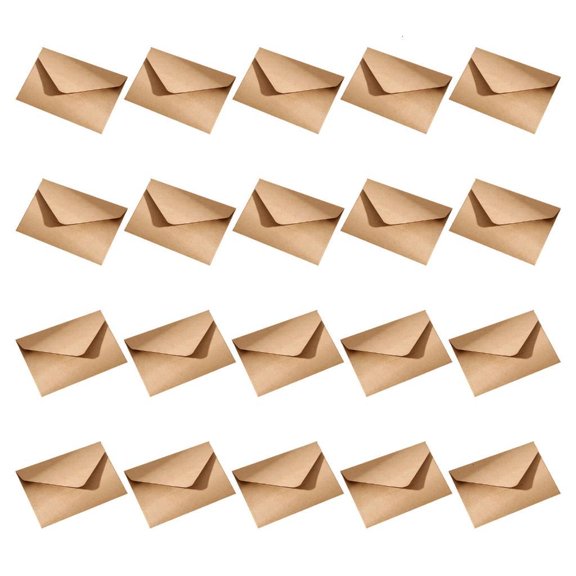 Youthyao 20Pieces Small Envelopes 4x2.76Inch Folding Envelope For Party Invitation Wedding Valentines Christmas Card and Mailing