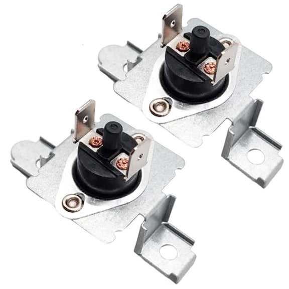 Youthyao 2Pieces Dryer Thermostat Dryer Replacement Part with Metal Texture Suitable for Various Models Easy Installation