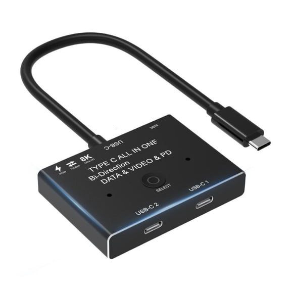 Youthyao 8K USB C Bidirectional Switcher 10Gbps for Smooth Display Transition in Office or Home Theater Systems