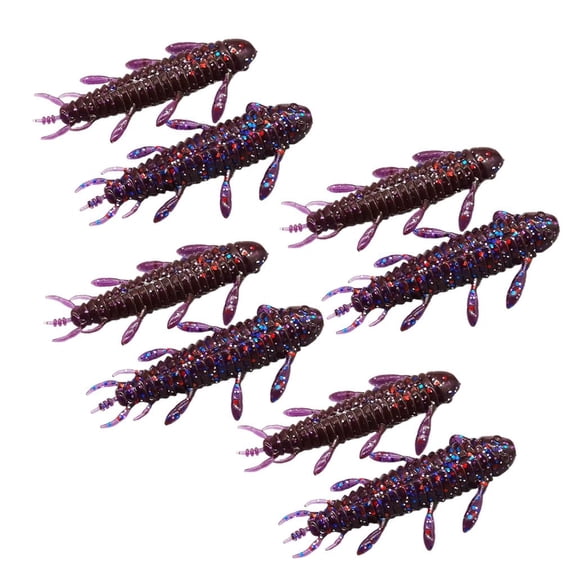 Youthyao 8Pcs Soft Plastics Lures Wacky Rigs Soft Wacky Rigs Baits Wacky Fishing Lures Silkworms Fishing Wacky Rigs Set
