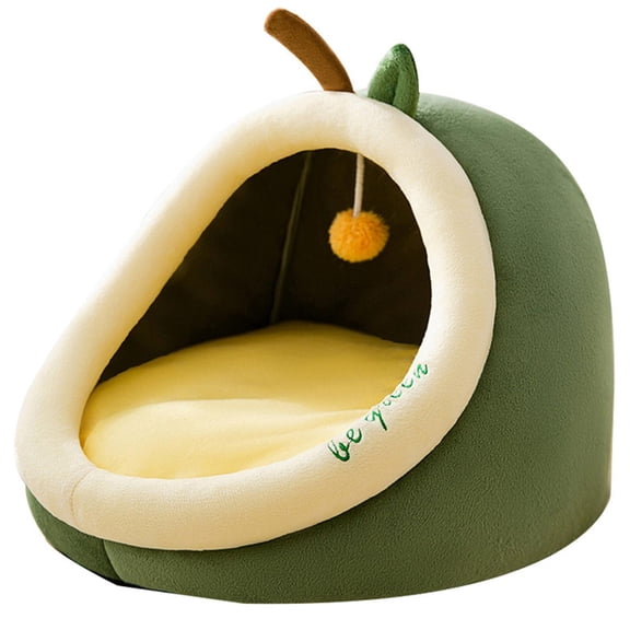 Youthyao Avocado Shape Cats Cave Bed Tent for Indoor Small to Large Cats Machine Washable Ultra Soft Cushion Anti-Slip Bottom