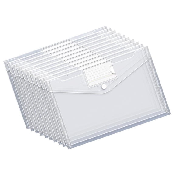 Youthyao Clear Document Envelope Waterproof File Organizers For Professional Holds 100 Pages Snapping Edges Portable 50g