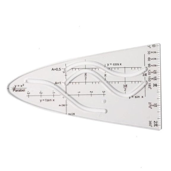 Youthyao Cosine Ruler Math Tool Scale Template For Technical Drwing Parabolic Stencil Cosine Ruler