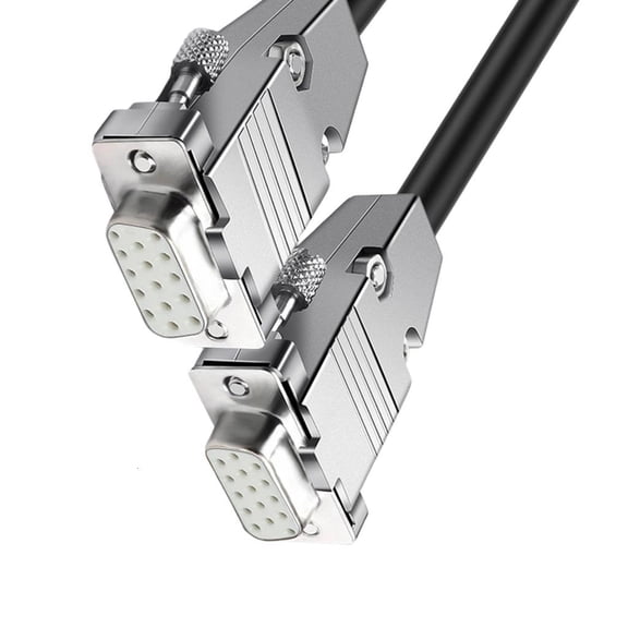 Youthyao D Sub 15Pin VGA Cable 3 Row Design Coppered Connectors 1.5Meters Enhances Transmission