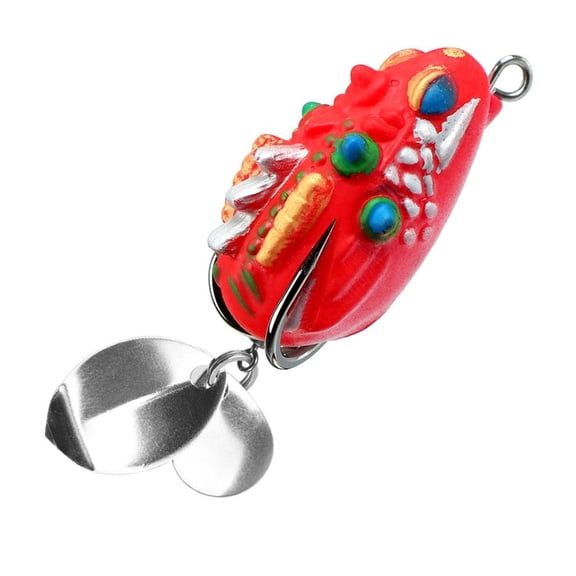 Youthyao Fishing Crankbait Lures with Double Hook & PVC Frogs Lures Soft Frogs Baits for Blackfish