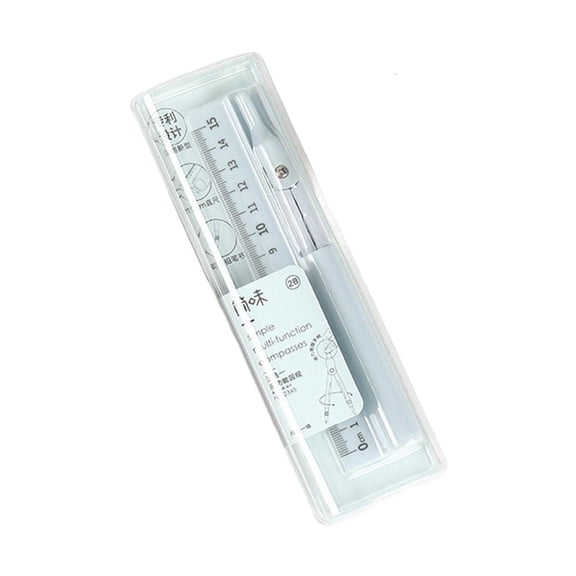 Youthyao Geometry Ruler with Pencil, Multifunction Compass Math Geometry Stationery Tool