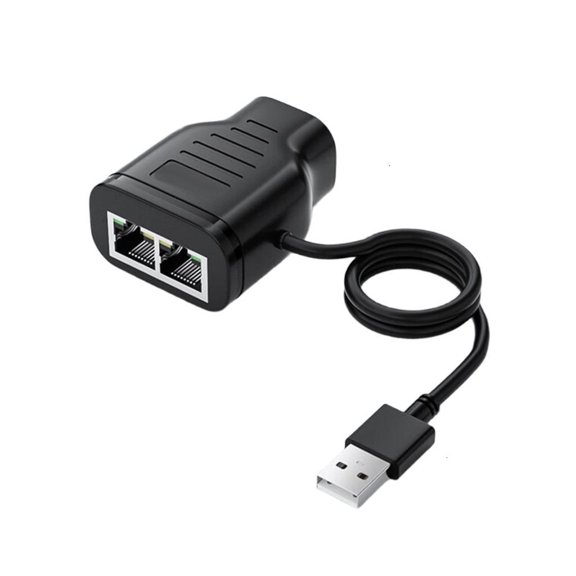 Youthyao Internet Splitter Ethernet Splitter for Efficient Bandwidth Sharing, USB Power Supply Networking Splitter Adapter
