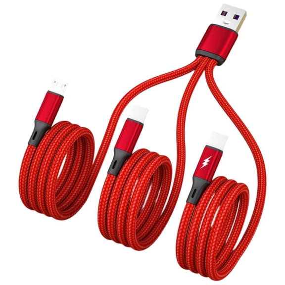 Youthyao Multi Charger Cable Braided Universal 3 in 1 Multiple USB Cable Charging Cord