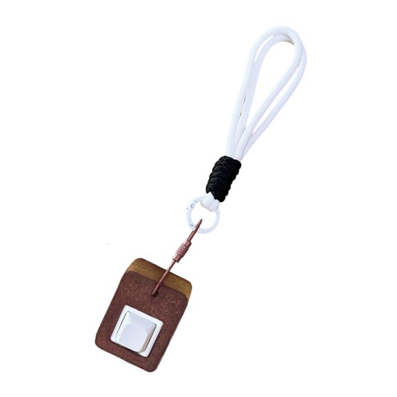 Youthyao Natural Wooden Fidgets Keyring With Tactual Clicking Press Button For Phone Bag Decoration