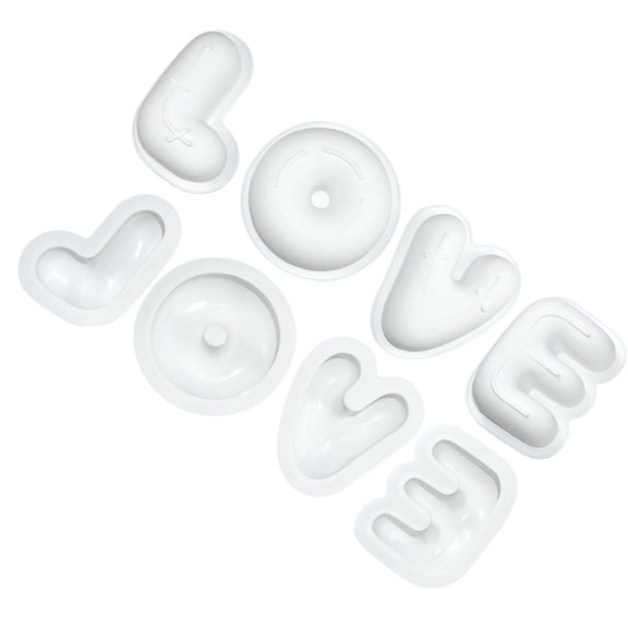 Youthyao Silicone Letter Rings Shape Mousses Cake Baking for Valentines Day Perfect for Chocolates and Candy Making