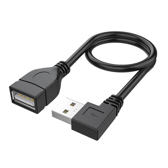 Youthyao USB A Male To Female Cable Right/Left/Up and Downward USB2.0 Extension Cord For Easy Access, Black