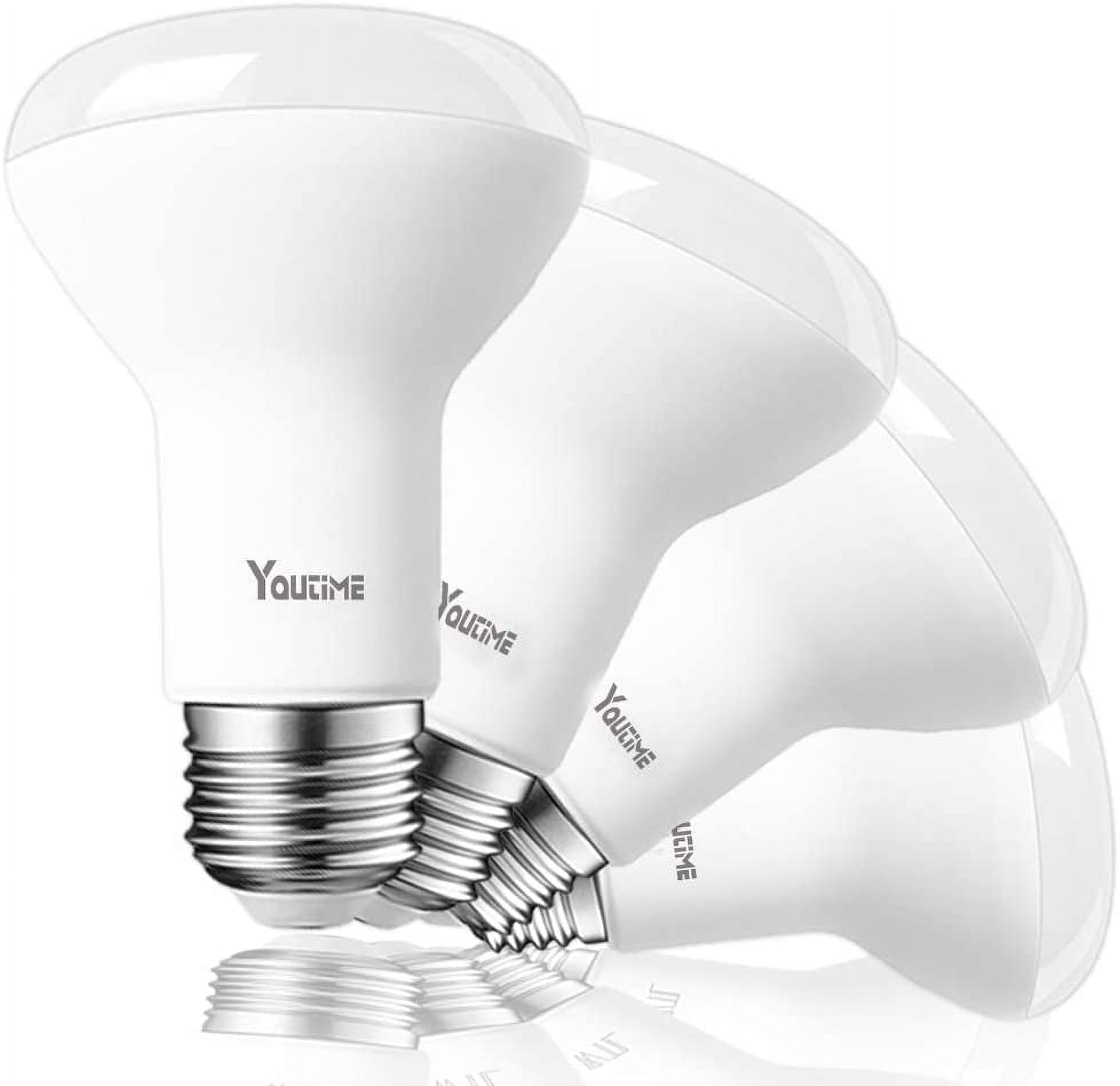 Youtime BR20 LED Light Bulb 7W (50W Equivalent) 4000K Natural White Flood Light Bulbs, Dimmable 4 Pack