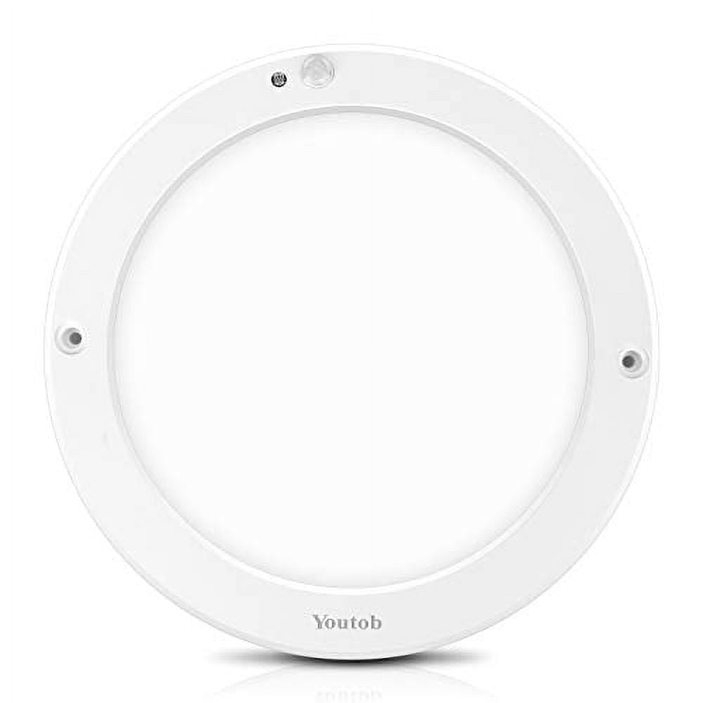 Youtob Motion Sensor LED Ceiling Light 15W 1100LM Flush Mount Round Lighting Fixture for Stairs