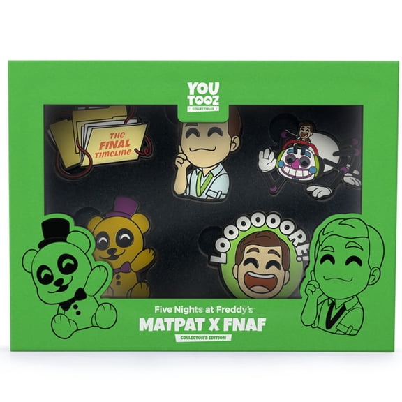 Youtooz: MatPat X FNAF Enamel Pins x 5 Five Nights at Freddy's Collectible Set