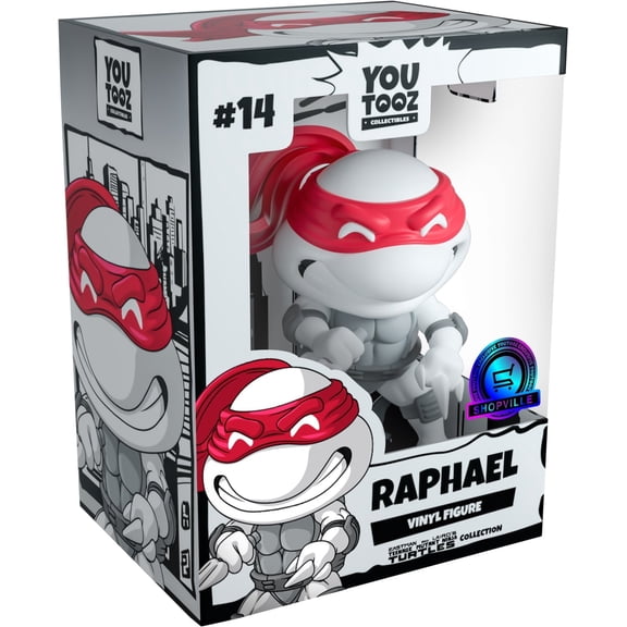 Youtooz x Shopville: Eastman and Laird's Teenage Mutant Ninja Turtles Collection - Raphael Black & White Vinyl Figure