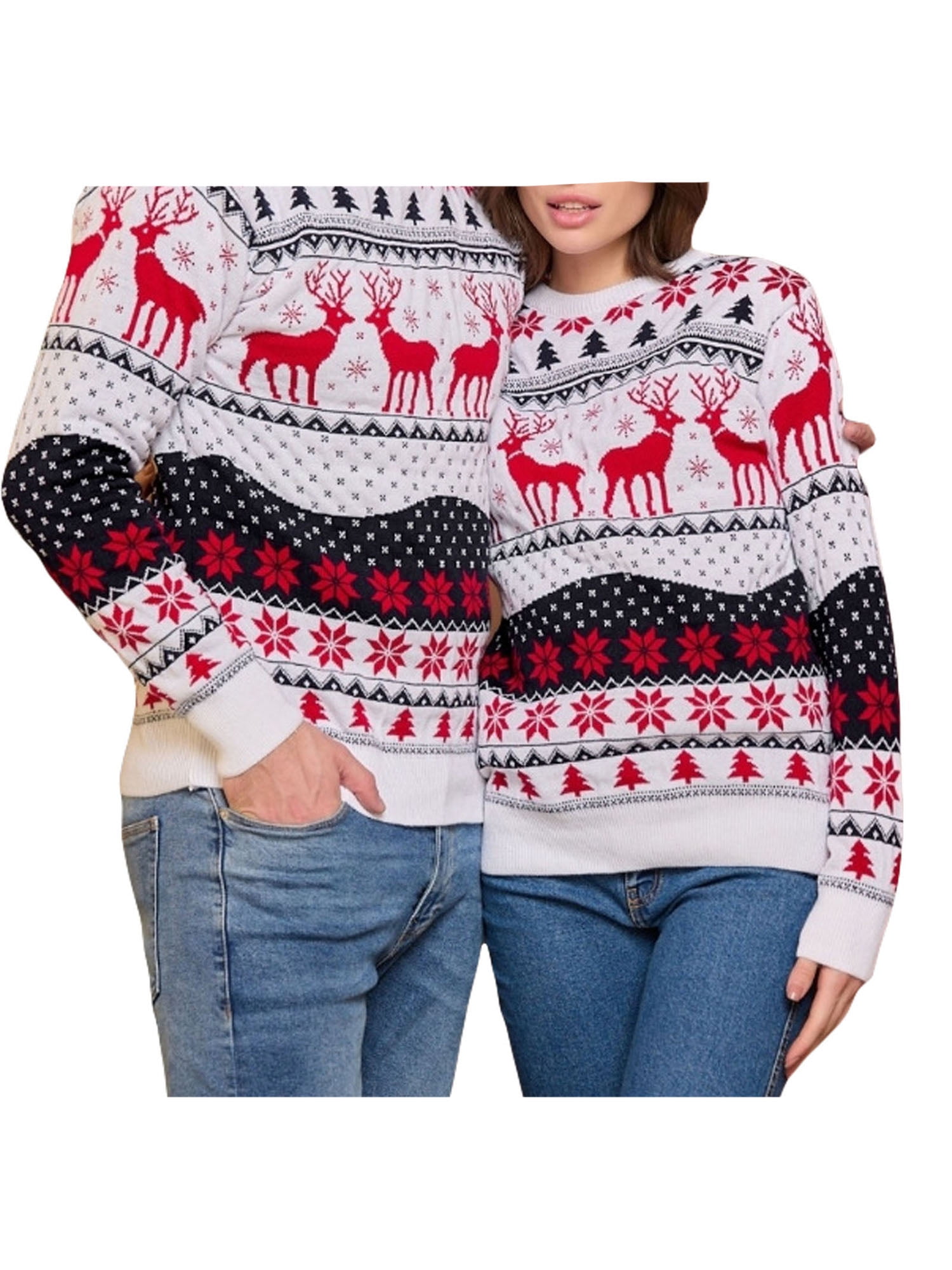 Youweixiong Sweatshirt Men Women Couple Matching Ugly Christmas Sweater
