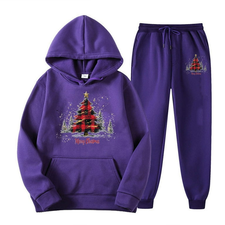 Youyipin Christmas Sets for Women Unisex Christmas Sweatsuits