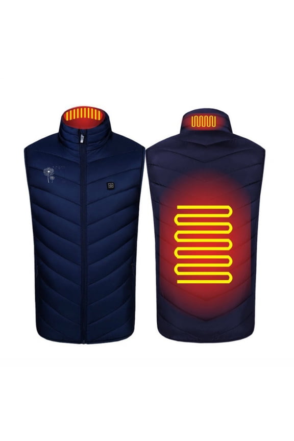 Men's And Women's Winter Printed Nine Zone Three Speed Temperature Controlled Electric Vest Heating Suit Heating Vest Jacket