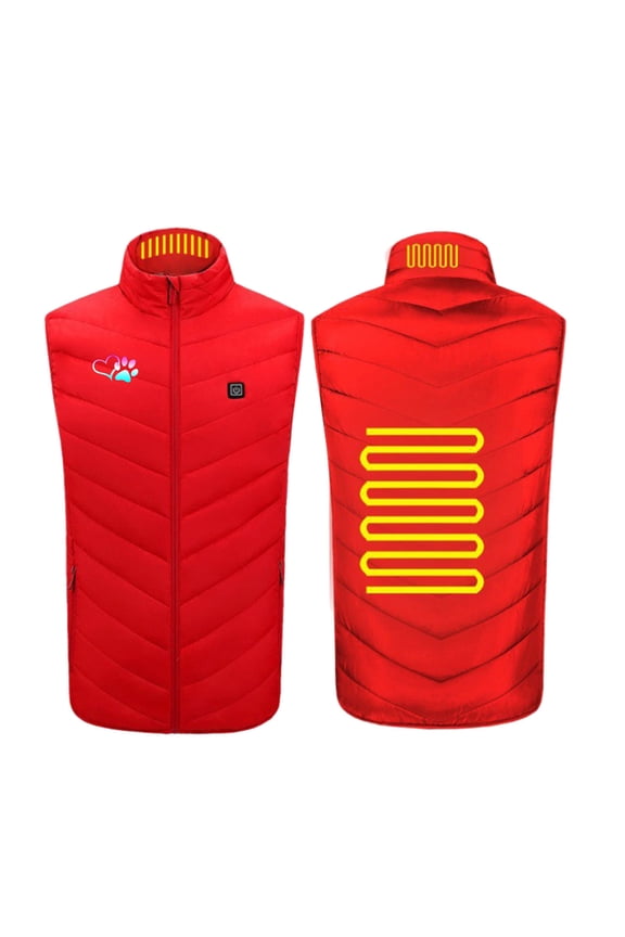 Men's And Women's Winter Printed Nine Zone Three Speed Temperature Controlled Electric Vest Heating Suit Heating Vest Jacket