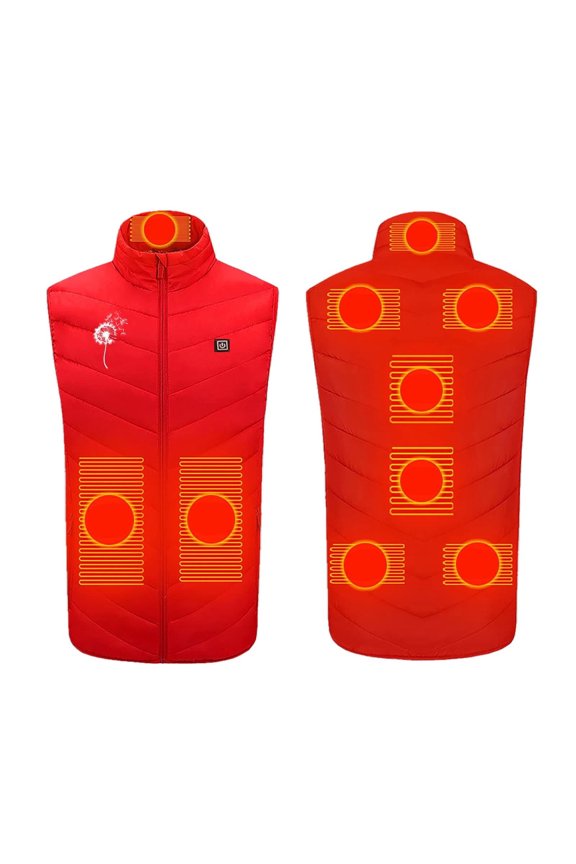 Men's And Women's Winter Printed Nine Zone Three Speed Temperature Controlled Electric Vest Heating Suit Heating Vest Jacket