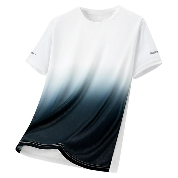 Youyipin Men's Clothing Fashion Comfy Color Block Short Sleeve Round-Neck Collar Regular Casual Shirts For Men