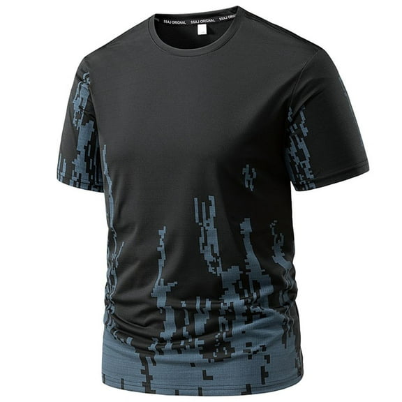 Youyipin Men's T-Shirts Fashion Comfy Solid Color Short Sleeve Round-Neck Collar Regular Casual Golf Shirts For Men