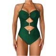 thumbnail image 1 of Youyipin One Piece Swimsuit Women Ring Linked Monokini Sexy Bathing Suit Cutout Swim Suits For Women 2025, 1 of 7