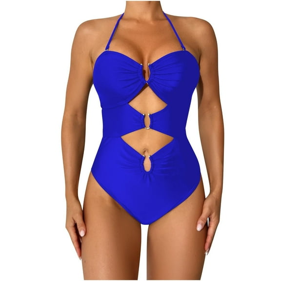 Youyipin One Piece Swimsuit Women Ring Linked Monokini Sexy Bathing Suit Cutout Swim Suits For Women 2025