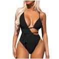 thumbnail image 1 of Youyipin One Piece Swimsuit Women Sexy Cheeky Swimsuits High Cut Thong Bikini Bathing Suit For Women Monokini, 1 of 8