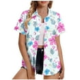 thumbnail image 1 of Youyipin Women'S Clothing Hawaiian Shirts For Women Summer Beach Shirt Tropical Shirts Womens Hawaii Button Down Short Sleeve Blouses Button Up Tops Beach Vacation Clothes, 1 of 5